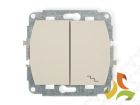 TREND Wyłącznik pojedynczy ze schodowym (wspólne zasilanie) beżowy 1WP-10.1 KARLIK