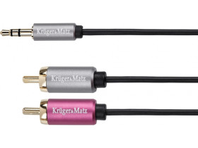 Kabel wtyk jack 3.5 - 2RCA stereo 1.8m Kruger&Matz
