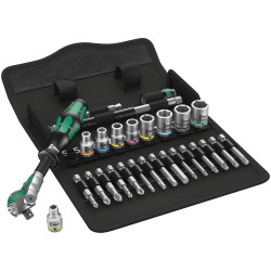 Wera 05004016001 8100 SA 6 Zyklop Speed Ratchet Set, 1/4" Drive, Metric