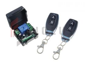 Zdalnie sterowany uniwersalny moduł przekaźnika 12V odbiornik + 2x pilot 433MHz