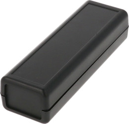 ABS device enclosure, (L x W x H) 114 x 36 x 25 mm, black (RAL 9005), IP54, 1593DBK