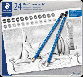 100 G24 Pencils, assorted hardnesses, 24 pencils