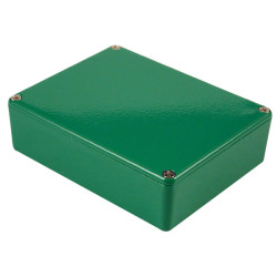 Hammond 1590XXGR Aluminium &#x27;Stomp Box&#x27; Enclosure Green (145 x 121 x 39mm)