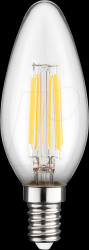 65393 LED lamp E14, 6 W, 1055 lm, 2700 K, filament
