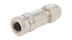 Złącze Okrągłe M12 Żeńskie Proste Ekranowane 4Pin 250V Pg7 T4110011041-000