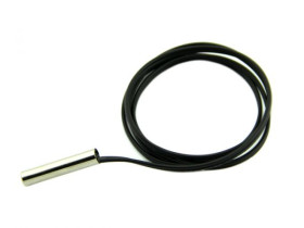 Temperature sensor with steel head