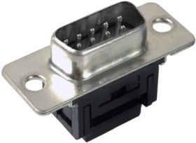 D-Sub plug, 15 pole, standard, equipped, straight, IDC connection, 29061.1