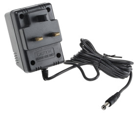Adapter AC/DC Uwy 12V dc Iwy 450mA Złącze 2,1 x 5,5 x 12 mm, biegun dodatni w środku 6W typ wtyczki: Typ G