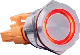 Joy-it BUTTON22C-L-RD BUTTON22C-L-RD Przełącznik przyciskowy 250 V/AC 15 A 1 x wł/(wył) zatrzask czerwony (Ø x W) 22.20