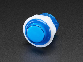 Adafruit Mini LED Arcade Button - 24mm Translucent Blue
