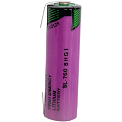 Tadiran Batteries SL-760/T, AA Size 2200mAh Lithium Battery Cell 3.6V, Tagged, S