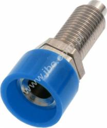 3113-BL Gniazdo półizolowane 4mm, mont.M6, przyłącze lutowane, niebieski, ELECTRO-PJP, 3113BL