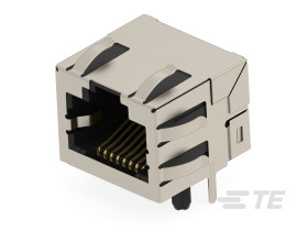 Złącze Ethernet Żeński Złącze RJ45 Przewlekany Cat5 TE Connectivity, 90° 8-żyłowe