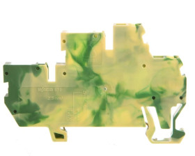 Złączka dwupiętrowa bazowa X-COM 2-przewodowa / 2-pinowa żółto-zielona 870-107 /50szt./