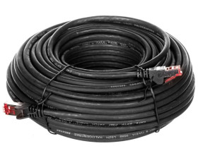 Kabel krosowy patchcord S/FTP (PiMF) kat.6 LSZH czarny 30m 68699