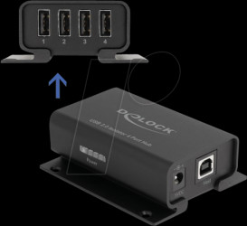 64226 USB Isolator Hub, 4-Port, galvanic isolation