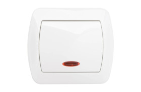 Simon Akord Łącznik jednobiegunowy z podświetleniem biały AW1L/11