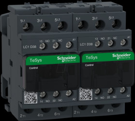 LC2D38P7 Reversing contactor combination, TeSys D, 3-pin, 1 NC, 1 NO, 230