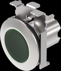 Pushbutton, waistband round, front ring gray, mounting Ø 22.3 mm, 45-2T07.4FH0.000