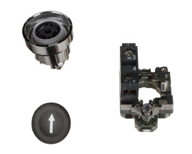 Przycisk sterowniczy 22mm czarny z samopowrotem 1Z XB4BA3351