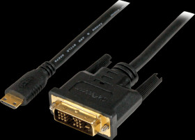 HDCDVIMM2M Cable, Mini HDMI Male to DVI-D Male, 2 m