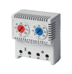 Termostat podwójny bimetaliczny regulowany NC -10°C do 50°C NO 20°C do 80°C...