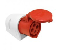 GAC400-16-4P Gniazdo natynkowe 400V, siłowe - standard polski - 4p, czerwony 16A - natynkowe (3P+Z)
