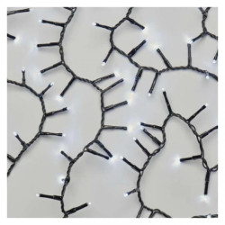 Lampki choinkowe LED Classic Cluster, jeżyk, 300 LED 6m, zimna biel, czarny, IP44, timer D4BC04