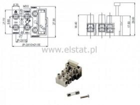Listwa 4- zaciskowa do pracy z bezpiecznikiem