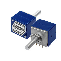 Potencjometr obrotowy 2x100k A RK271 oś gładka 25mm Alps
