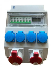 Rozdzielnica elektryczna CEE 32A 16A 230V z bezpiecznikami / licznik prądu LCD 97V-2