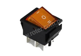 PRZEŁĄCZNIK POWIETLANY 3 POZYCYJNY ŻÓŁTY AC