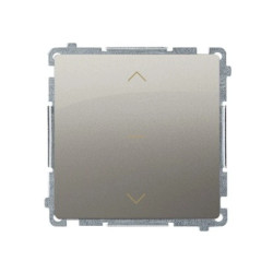 Simon Basic Łącznik roletowy trójpozycyjny 1-0-2 (moduł), szybkozłącza, satynowy BMZW1K.01/29