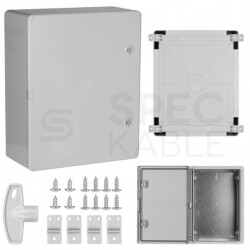 Obudowa plastikowa skrzynka hermetyczna natynkowa ABS 500x350x190mm IP65 szara NEKU