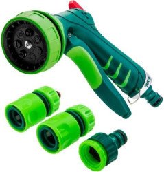 Zestaw z pistoletem zraszającym złączkami przyłączem do kranu 1/2 15G713