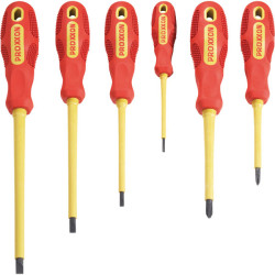 Proxxon Industrial 22630 Flex-Dot VDE Slotted/Phillips Screwdriver Set - 6 Piece