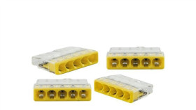 Szybkozłączka, 5-Krotna, Max. 2,5Mm2, Żółta / 76004 /5Szt./