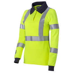 5287 Ladies Hi Vis Yellow Polo Shirt - 4