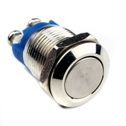 Przycisk chwilowy monostabilny wandaloodporny IP65 wodoodporny płaski 12mm