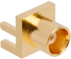 MCX panel socket 50 Ω, solder connection, straight, 919-385J-51S