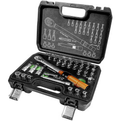Brüder Mannesmann M18315 Torque Wrench Set 1/4" 5-25 Nm 32-Piece Tool Set