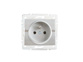 LOGI Gniazdo pojedyncze francuskie 02-1251-143 srebrne 25209 KANLUX