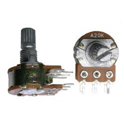 potencjometr obr. 0,125W 2x50kA logarytmiczny 15mm