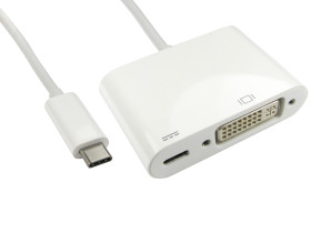 Kabel adaptera, 1080p, do wyświetlaczy: 1, USB C, DVI-D