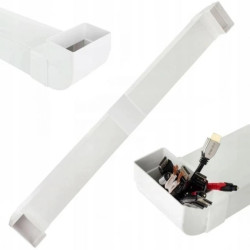 Przepust kanał kablowy podtynkowy do maskowania kabli telewizyjnych 2x kanał płaski 0,5m+łącznik+2x kątownik 55x110mm 1M