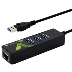 Adapter karta sieciowa USB 3.0 na RJ45, hub 3xUSB 3.2 IDATA USB-ETGIGA-3U2