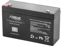 XTR12-6 Akumulator firmy żelowy XTREME 6V 12Ah wymiary: 151x50x98mm; masa: 1.86