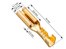 10szt. KONEKTOR SAMOCHODOWY ŻEŃSKI 2,8MM
