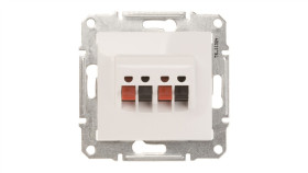 Sedna Gniazdo Głośnikowe Podwójne Białe Sdn5400121