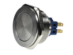 Przełącznik; przyciskowy; GQ30PF-22/S; ON-(OFF)+OFF-(ON); 4 tory; bez podświetlenia; monostabilny; na panel; 5A; 250V AC; 30mm;